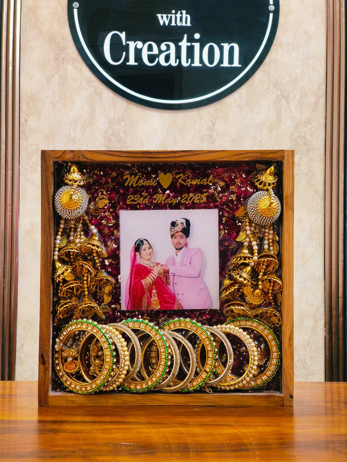 10" Resin Teakwood Frame
