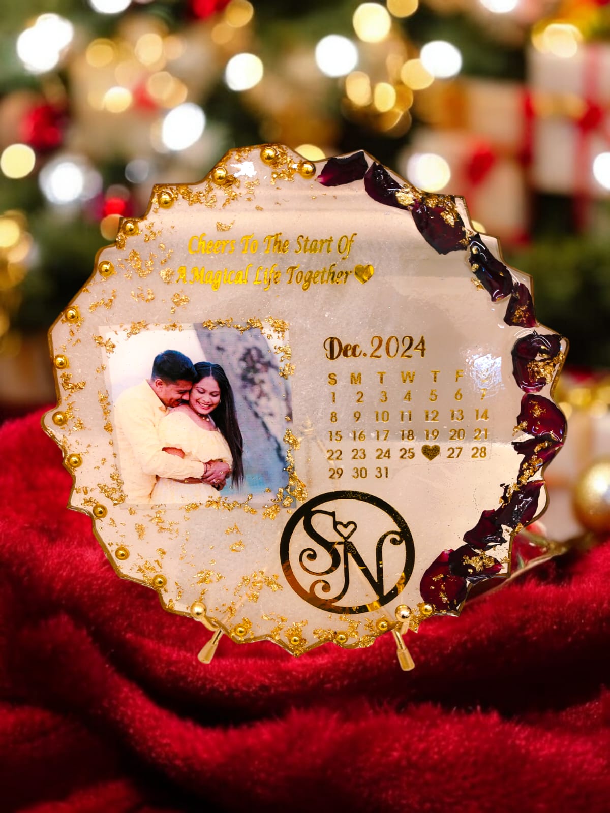 10" Wedding Calender Resin Frame