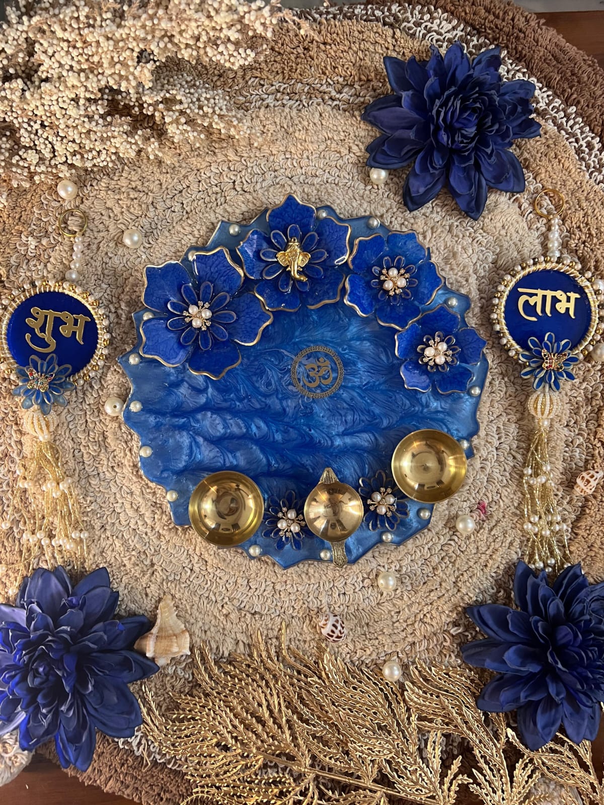 10"Resin Pooja Thali Combo