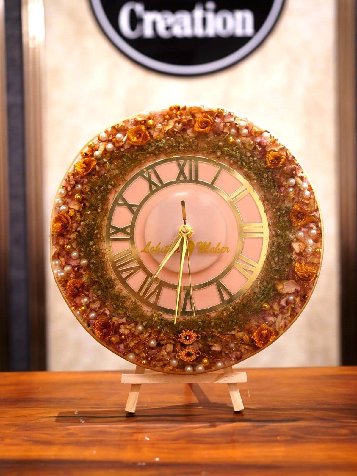 10" Resin Wall clock with Varmala Preservation